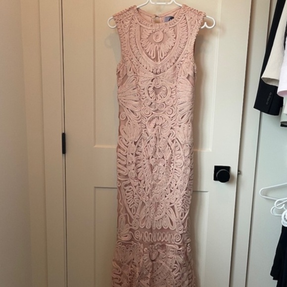 JS Collections Soutache Overlay Gown - Picture 4 of 4